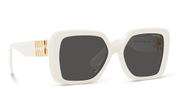 MIU MIU Irregular Sunglasses in White – Product Photo 2