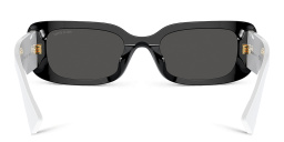 Shop MIU MIU Rectangle Sunglasses in Black online.