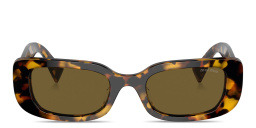 MIU MIU Rectangle Sunglasses in Havana – Product Photo 1