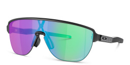 Shop Oakley Half-Rim Mask Sunglasses in Matte Black Ink online.