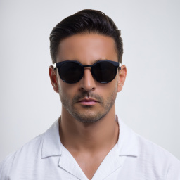 Shop Oakley HSTN Round Sunglasses in Matte Black online.