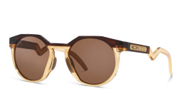 Shop Oakley HSTN Round Sunglasses in Brown online.