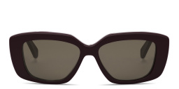 Shop CELINE Triomphe Geometric Sunglasses in Red online.