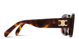 Shop CELINE Triomphe Geometric Sunglasses in Havana online.