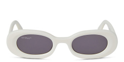 OFF WHITE Amalfi Unisex Oval Sunglasses in White – Product Photo 1