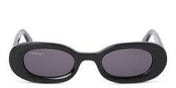 نظارات شمسية أمالفي بإطار بيضاوي للجنسين من أوف وايت بلون أسود - صورة المنتج 1