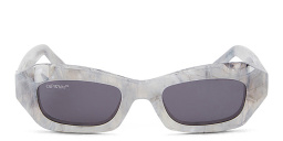 OFF WHITE Unisex Cat-Eye Sunglasses in Marble – Product Photo 1