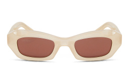OFF WHITE Unisex Cat-Eye Sunglasses in Beige – Product Photo 1