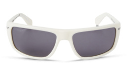 Shop OFF WHITE Bologna Unisex Rectangle Sunglasses in White online.
