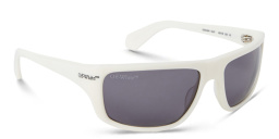 Shop OFF WHITE Bologna Unisex Rectangle Sunglasses in White online.