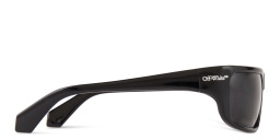 Shop OFF WHITE Bologna Unisex Rectangle Sunglasses in Black online.