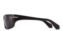 Shop OFF WHITE Bologna Unisex Rectangle Sunglasses in Black online.