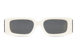 OFF WHITE Roma Unisex Rectangle Sunglasses in White – Product Photo 1