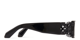 Shop OFF WHITE Roma Unisex Rectangle Sunglasses in Black online.