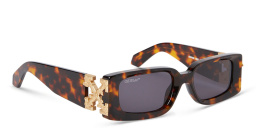 Shop OFF WHITE Roma Unisex Rectangle Sunglasses in Havana online.