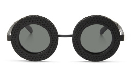 Shop OFF WHITE Chicago Unisex Round Sunglasses in Black online.