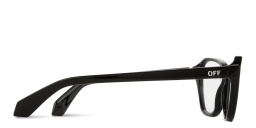 Shop OFF WHITE Unisex Wide Cat-Eye Eyeglasses in Black online.
