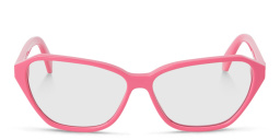 OFF WHITE Unisex Wide Cat-Eye Eyeglasses in Fuchsia – Product Photo 1