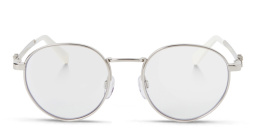 OFF WHITE Style 45 Unisex Round Eyeglasses in Silver – Product Photo 1