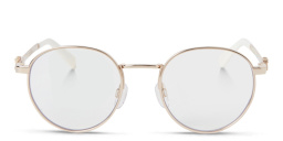 OFF WHITE Unisex Round Eyeglasses in Gold – Product Photo 1