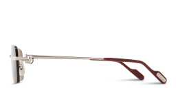 Shop Cartier Première de Cartier Rimless Rectangle Sunglasses in Silver online.