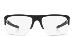 Shop Oakley Half-Rim Wide Rectangle Eyeglasses in Satin Black online.