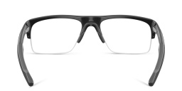 Shop Oakley Half-Rim Wide Rectangle Eyeglasses in Satin Black online.