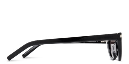 نظارات شمسية كات آي للجنسين بنصف إطار من سان لوران بلون أسود - صورة المنتج 3