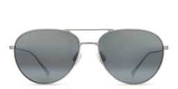Maui Jim Unisex Aviator Sunglasses in Silver – Product Photo 1