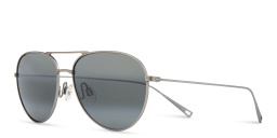 Shop Maui Jim Walaka Unisex Aviator Sunglasses in Silver online.