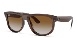Shop Ray-Ban Boyfriend Reverse Unisex Square Sunglasses in Transparent Brown online.