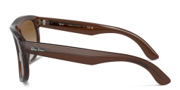 Shop Ray-Ban Boyfriend Reverse Unisex Square Sunglasses in Transparent Brown online.