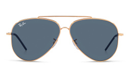 نظارات شمسية ريفيرس بإطار بايلوت للجنسين من راي بان بلون ذهبي وردي - صورة المنتج 1