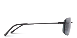 Shop Maui Jim Ohai Unisex Rimless Rectangle Sunglasses in Black online.