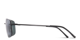 Shop Maui Jim Ohai Unisex Rimless Rectangle Sunglasses in Black online.