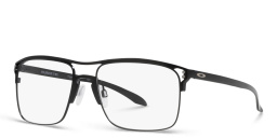 Shop Oakley Rectangle Eyeglasses in Satin Black online.