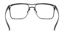 Shop Oakley Rectangle Eyeglasses in Satin Black online.