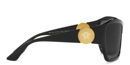 VERSACE Medusa Oversized Irregular Sunglasses in Black – Product Photo 3