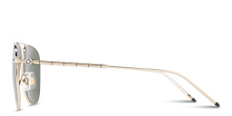Shop MONTBLANC Pilot Sunglasses in Gold online.