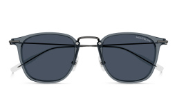 Shop MONTBLANC Square Sunglasses in Grey online.