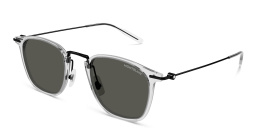 Shop MONTBLANC Square Sunglasses in Clear online.