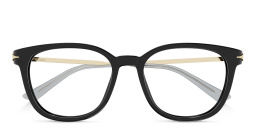 نظارات طبية مربّعة من مونت بلانك بلون أسود - صورة المنتج 1