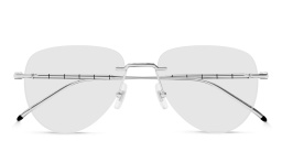 MONTBLANC Rimless Pilot Eyeglasses in Silver – Product Photo 1
