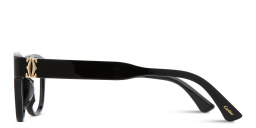 Shop Cartier C' de Cartier Square Eyeglasses in Black online.