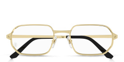 Cartier Santos de Cartier Rectangle Eyeglasses in Gold – Product Photo 1