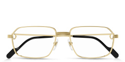 Cartier Première de Cartier Wide Rectangle Eyeglasses in Gold – Product Photo 1