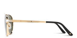 Shop Cartier Santos de Cartier Pilot Sunglasses in Gold online.