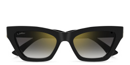 نظارات شمسية دوبل سي دو كارتييه طراز كات آي من كارتييه بلون أسود - صورة المنتج 1