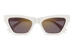 Cartier Double 'C'de Cartier Cat-Eye Sunglasses in White – Product Photo 1