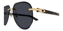 Shop Cartier C'de Cartier Rimless Aviator Sunglasses in Gold online.